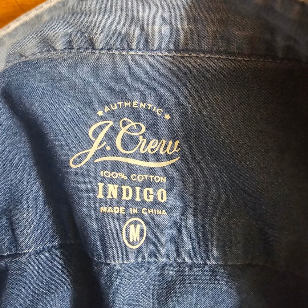 J Crew Indigo Jumpsuit Women's Medium Blue Wide Leg Pant - Picture 4 of 11